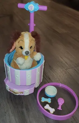 Disney 460048942609 Store Lady Furrytale Friends Pet Carrier And Grooming Travel Case Playset