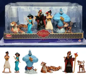 64632 Disney Aladdin Figurine Playset 6 Figures Abu Genie Jafar Diamond Edition