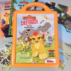 Disney 781484719138 The Lion Guard Defend Storybook Magnetic Character Jungle Scene Carry Playset