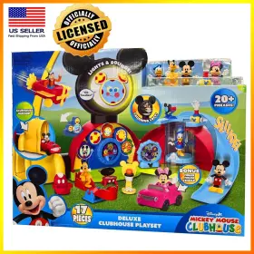 Disney 886144381973 Mickey Mouse Clubhouse Deluxe Playset With Figures Cars Lights Sound 17pc