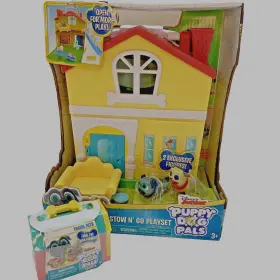 Disney 886144942167 Junior Puppy Dog Pals Stow N Go Playset Plus 1 Extra Travel Pets New