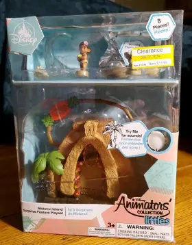 Disney 887734456576 Animatorsft Collection Littles Moana Motunui Island Figures Playset