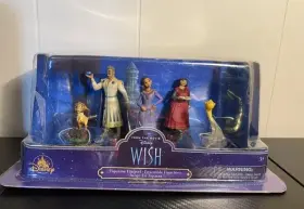Fac-024163-23158 Disney Wish Deluxe Figure Set 5 Figurine Playset Cake Topper Asha Star Valentino