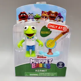 Disney Junior 886144140167 Kermit With Banjo Muppet Babies Poseable Figure Playset 2.5 Inch