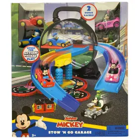 990362647 Disney Junior Mickey Mouse Stow N Go Garage Playset 14 Pieces