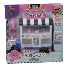 Disney Munchlings 630509866662 Candy Cart Playset 5 Exclusive Figures Scented Lights Up New
