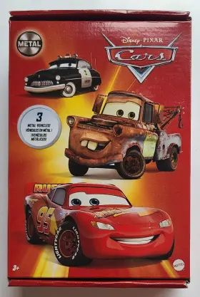 Disney Pixar 194735002825 New Unopened Cars 3pc Pack Metal Vehicles Sheriff Lightning Mater