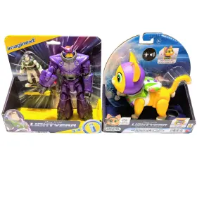 Disney Pixar 194735127740 Lightyear Imaginext Zurg Buzz And Jetpack Sox Figures 2022 Lot Of 2