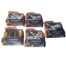 45678yt7 Disney Pixar Lightyear Hyperspeed Series Set Of 5 Ships And Figures Mattel Collect