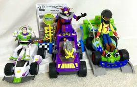 Disney Pixar 746775077662 Toy Story Rcs Race Rc Car Gear Gas And Go Playset Zurg Buzz Woody
