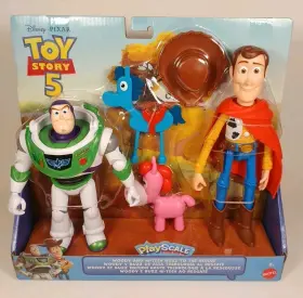 Jlr67 Disney Pixar Toy Story 5 Poncho Woody And Hi-tech Buzz To The Rescue Playset W Horses Mattel