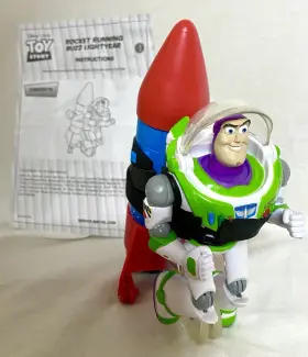 V1653-0920 Disney Pixar Toy Story Rocket Running Buzz Lightyear Playset Talking Pull String