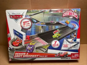 Y0994 Disney Pixar 2012 Cars Design And Drift Speedway 7ft Track Set Micro Drifters Nos