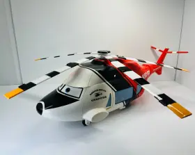 Yo471 Disney Pixar Store Cars Rescue Squad Chopper Car Carrier Working Sounds