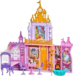 F2942 Disney Princess Fold N Go Celebration Castle Portable Playset 20 Accessories