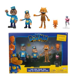 B0d87l69nj Dog Man Movie Action Figures Multipack Set - 2.5 Inch Lil Petey Chief Flipp