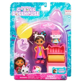 Dreamworks 778988374139 Gabbys Dollhouse Art Studio Playset Gabby Figure Box Cat Surprises Ages 3