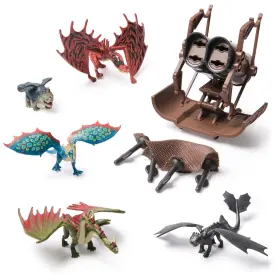 B0dbly4xlq Dreamworks Dragons 5-pack Dragon Catcher Set Hiccup S Mangler Net Launcher