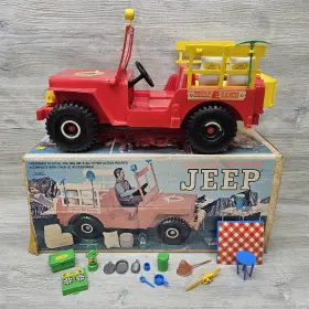 2055 Empire Vintage 1973 Chuck Wagon Jeep Toy Accessories Box Not Complete