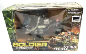 Excite 680108039180 Soldier Force 6 Storm Vehicle Playset Vi Helicopter Vintage New