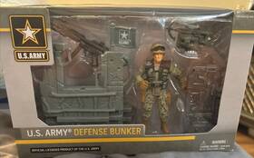 Excite 680108053520 Us Army Defense Bunker Playset Scale 3 In - Toy Soldier Camouflage. New