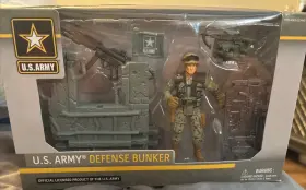 Excite 680108053520 Us Army Defense Bunker Playset Scale 3 In - Toy Soldier Camouflage. New