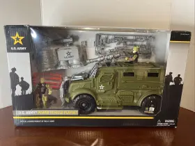 Excite 680108088034 Us Army Power Vehicle Playset With 2 Figures 3.75 Inch New