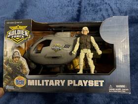 Excite Kids Stuff 680108076741 Soldier Force Military Playset Gray Helicopter Fig Toy New