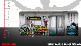 Extreme-sets Inc. 850033280005 Subway Cart 2.0 Pop Up 1/12 Scale Diorama New Sealed U.s