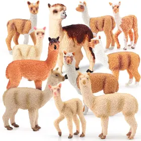 Zq211203mx Fantarea Yt12 Alpaca Model Figures Playsets 11 Pcs Realistic Alpacos Family Animal Action F