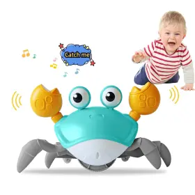 B0cqnlscmg Feelguy Crawling Crab Baby Toy Infant Sensory Tummy Time Activity Green