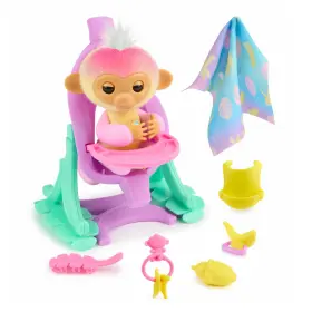 B0bwtv9tl2 Fingerlings 2023 Interactive Baby Monkey Nursery Playset Jas With 2-in-1 Cradle