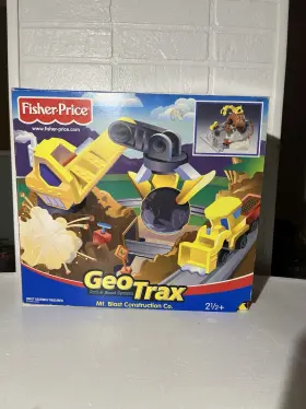 Fisher-price 027084026665 Geo Trax Rail And Road System Mt. Blast Construction Co New 2003
