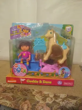 Fisher-price 027084438369 2006 Doras Pony Adventures Cookie And Dora Playset New Sealed
