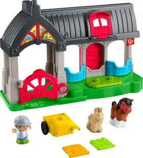 B0cr4bcbfy Fisher-price Little People Friendly Horses Stable Playset Toy With Sound