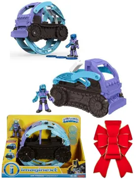 Dtn10 Fisher-price Mr. Freeze Snowcat Transform Into A Rolling Snowball Dc Super Friends Ages 3-8