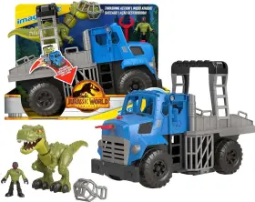 Gvv50 Fisher-price Jurassic World Dominion Break Out Dino Hauler Vehicle With T. Rex Dinosaur