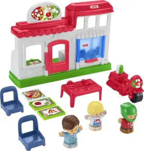 Hbr79 Fisher-price Little People Toddler Playset We Deliver Pizza Place Toy