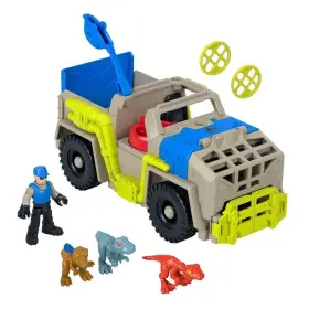 Hrk69 Fisher-price Track And Transport Dino Truck Vehicle Figure Set 8 Pieces