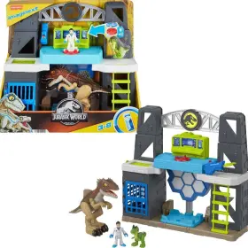 Hvy26 Fisher-price Jurassic World Scan And Glow Dino Playset With Lights Sounds Dinosaur Toys