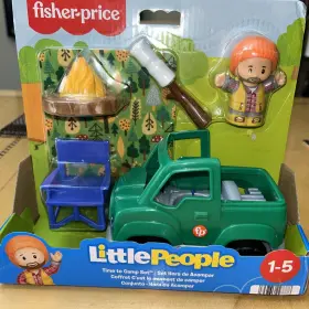 Hxd94 Fisher-price Little People Toddler Toy Time To Camp 6-piece Set For Preschool
