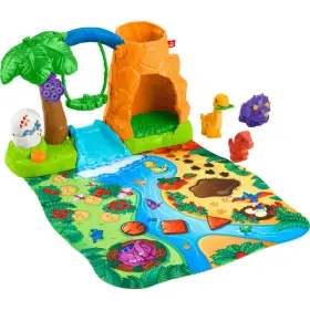 Hyh66 Fisher-price Little People Dinosaur Village And Play Mat Toddler Playset 3
