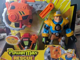 78370 Fisher Price Rescue Heroes 2002 Powermax Jack Hammer Construction Expert Mega Circular Saw