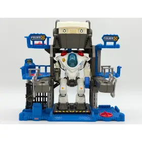T2457 Fisher-price Imaginext City Police Station Headquarters Mech Robot Suit Toy Set
