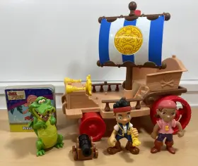 Y4599 Fisher-price Disney Jr Jake And The Neverland Pirates Never Sail Wagon Izzy Tiktok Croc Figures