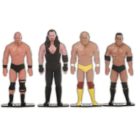 55254 Flexfigs Wwe Legends - 4 Character Pack 3