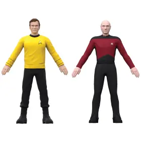 55376 Flexfigs Captain Kirk And Picard - 2 Character Pack -ages 3