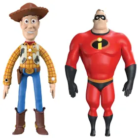 55380 Flexfigs Pixar Woody And Mr. Incredible- 2 Character Pack -ages 3