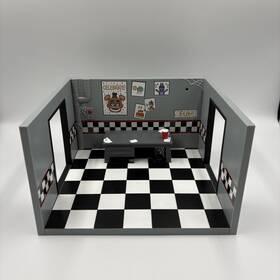 Funko Gft221103 Fnaf Freddy Fazbear Office Playset Security Room Gray Plastic Display