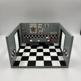 Gft221103 Funko Fnaf Freddy Fazbear Office Playset Security Room Gray Plastic Display